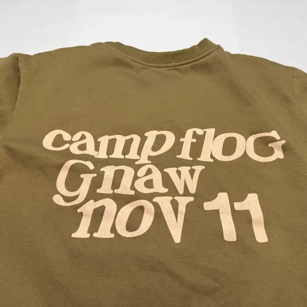 Copied - Lucky me I See Ghost tan long sleeve crewneck shirt size L